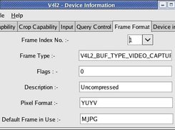 This gives webcam Frame Formats ioctl information