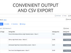 CSV export