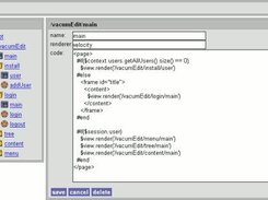 browser view of vacumedit 0.1.1