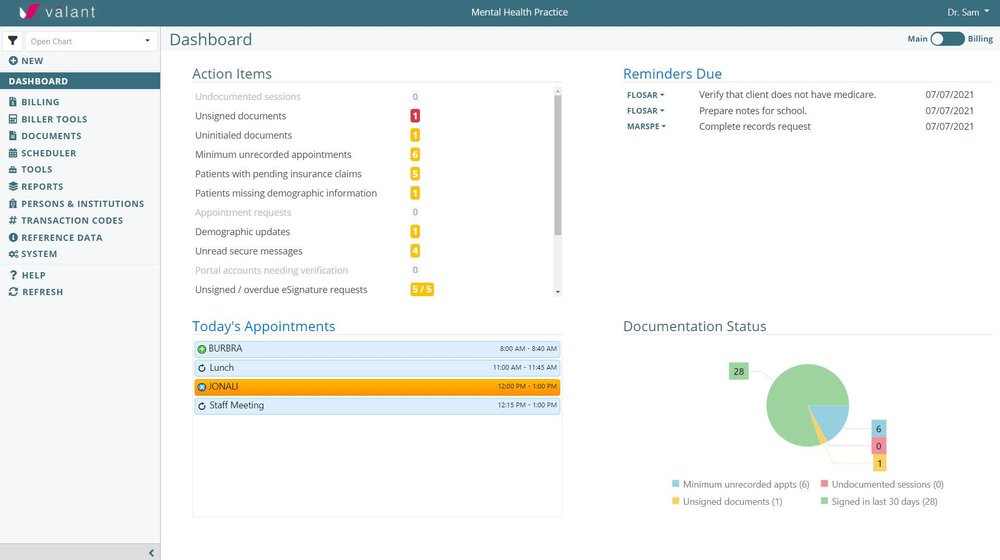 Valant Dashboard