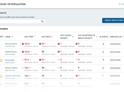 Validic COVID-19 Monitoring Screenshot 1