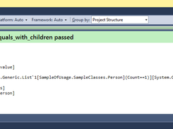 Screenshot of result infromation of unit test