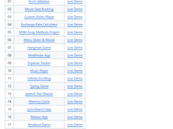Vanilla Web Projects Screenshot 1