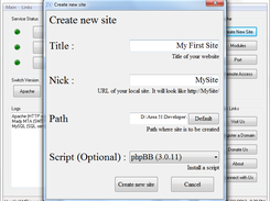 Create new site