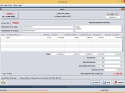 Vat Software Screen for Add Bill