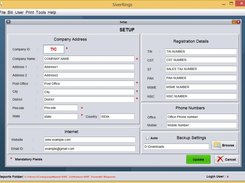 Company Setup Screen