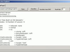 Simple classification GUI - Evaluation output