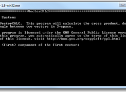 VectorCALC 1.8 running under Windows 7
