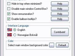 The 'General' tab of the settings dialog