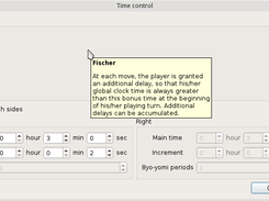 Time control configuration dialog.