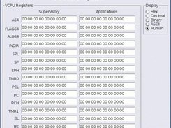 View of register contents