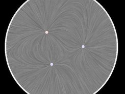 Tripole flowlines with Line Integral Convolution