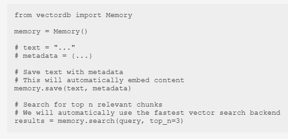 VectorDB Screenshot 1