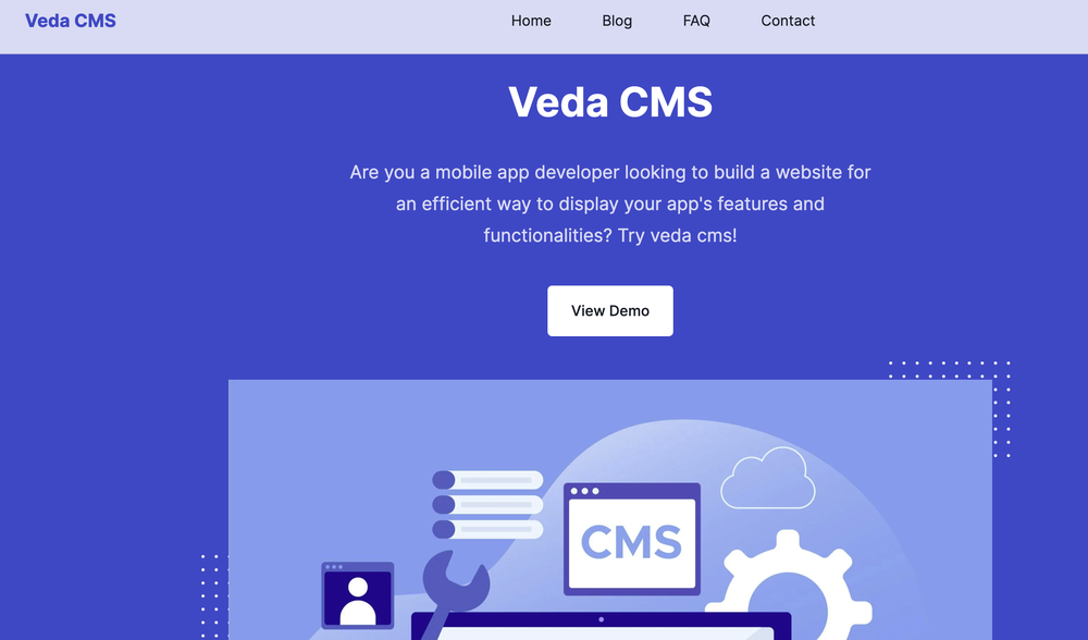 Veda CMS Screenshot 1