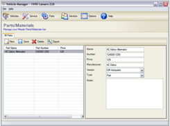 Vehicle Manager-Parts
