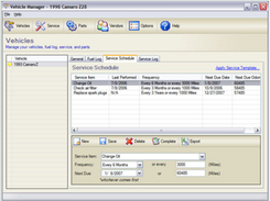 Vehicle Manager-ServiceSchedule