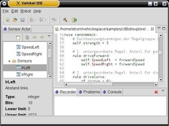 Vehikel editor with syntax coloring