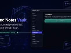 VeilClip locked notes vault for keeping sensitive notes private, PIN-protected, encrypted, and offline.