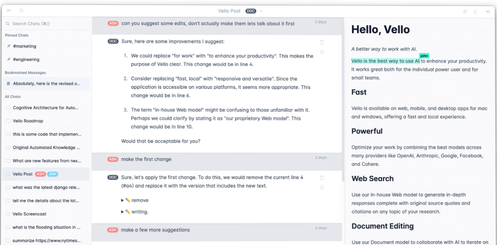 Vello AI Screenshot 1