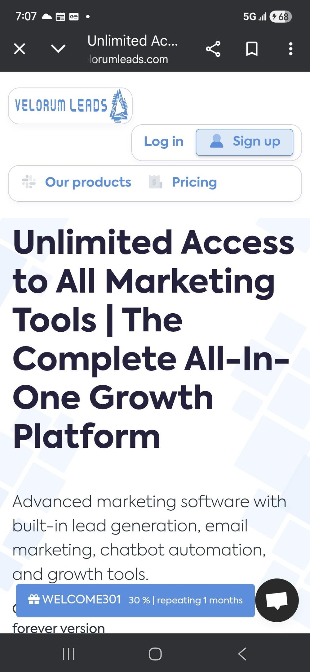 Velorum Leads Screenshot 1