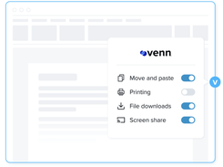 Fine tune security policies to fit your organization. Easily set admin configurable DLP policies that govern functions such as copy/paste, screen sharing, printing, downloads and more.