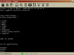 Boot up and menu screen
