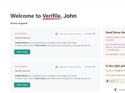 Candidate Dashboard – Pending Background Checks