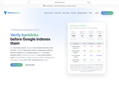 Verify Backlinks dashboard – live-URL backlink verification engine for pre-index and post-index audits.
