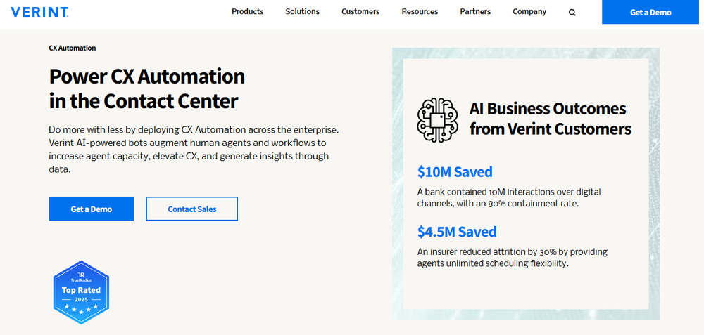 Verint CX Automation Screenshot 1