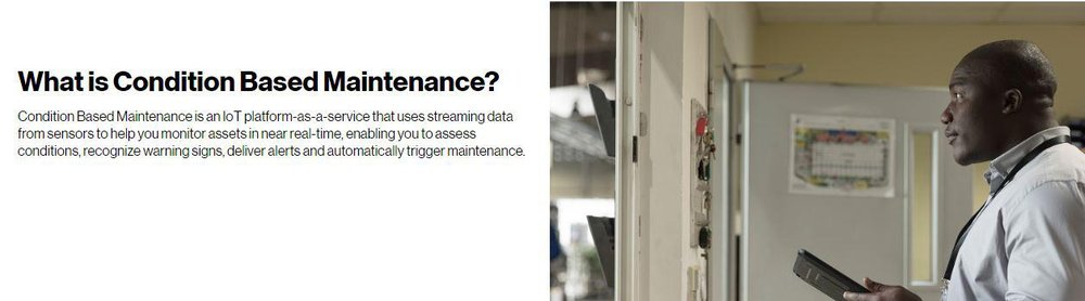 Verizon Condition Based Maintenance Screenshot 1