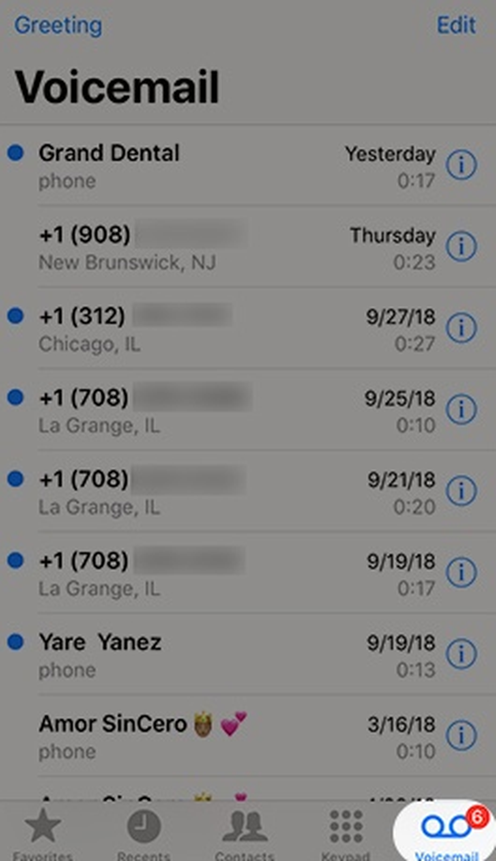 Verizon Visual Voicemail Screenshot 1