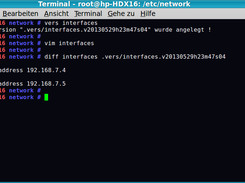 change IP adress and show diff