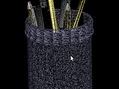 The same jar of pencils from a different perspective.