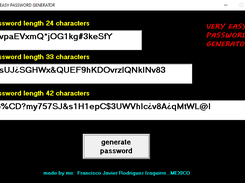 Very easy password generator Screenshot 1