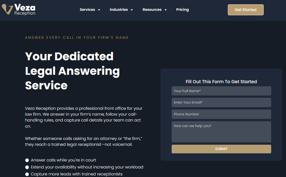 Veza Reception Screenshot 1
