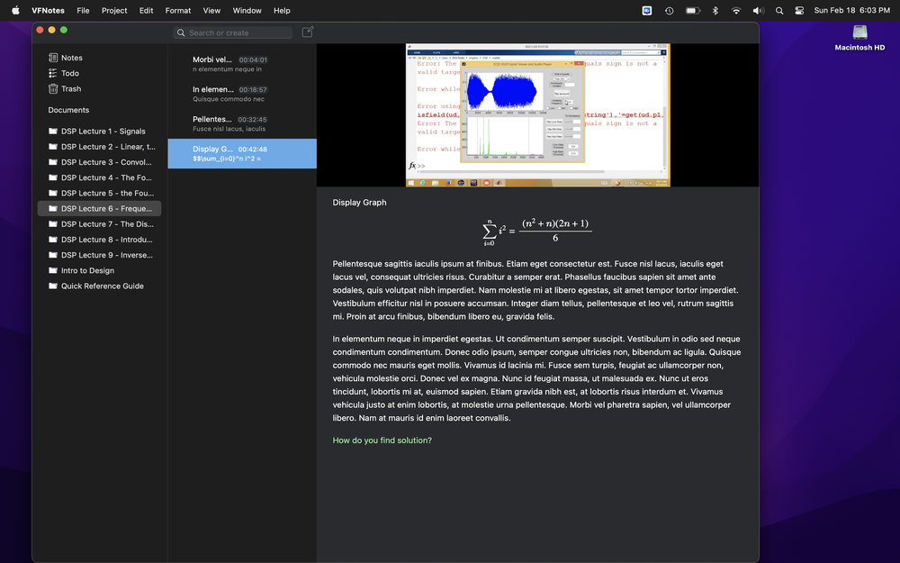 VFNotes Screenshot 1