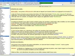 VFonts screenshot (The Help Mode)