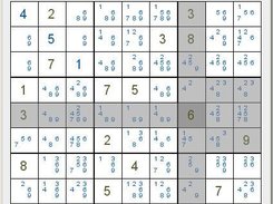 VG Sudoku with candidates and selected row / col / box