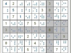 VG Sudoku with candidates and selected row / col / box