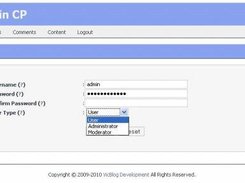 Add new user with options for user levels.
