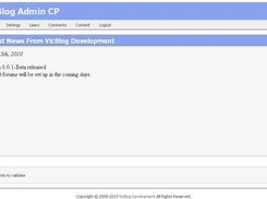 Admin Index page