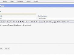 Editing a post with WYSIWYG