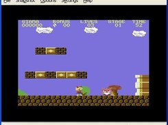 Giana sisters running on the emulated C64