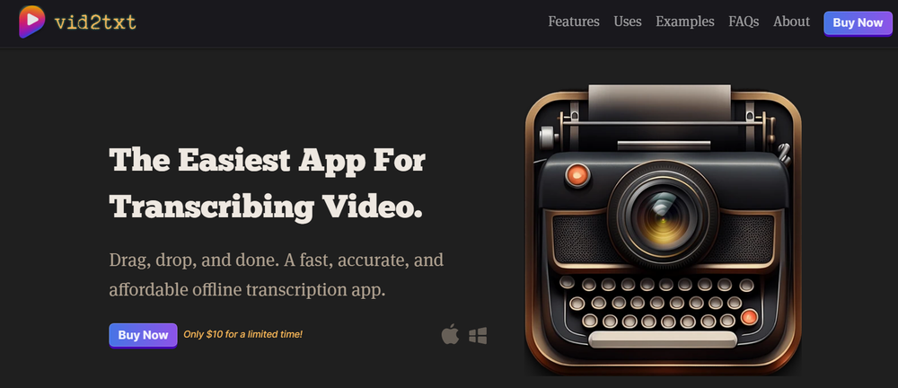 Vid2txt Screenshot 1