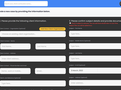 Rapid Case Creation - Create a case in less than a minute by entering only essential information adding more information as the case progresses.