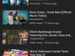Trending YouTube vidoes on videoder app