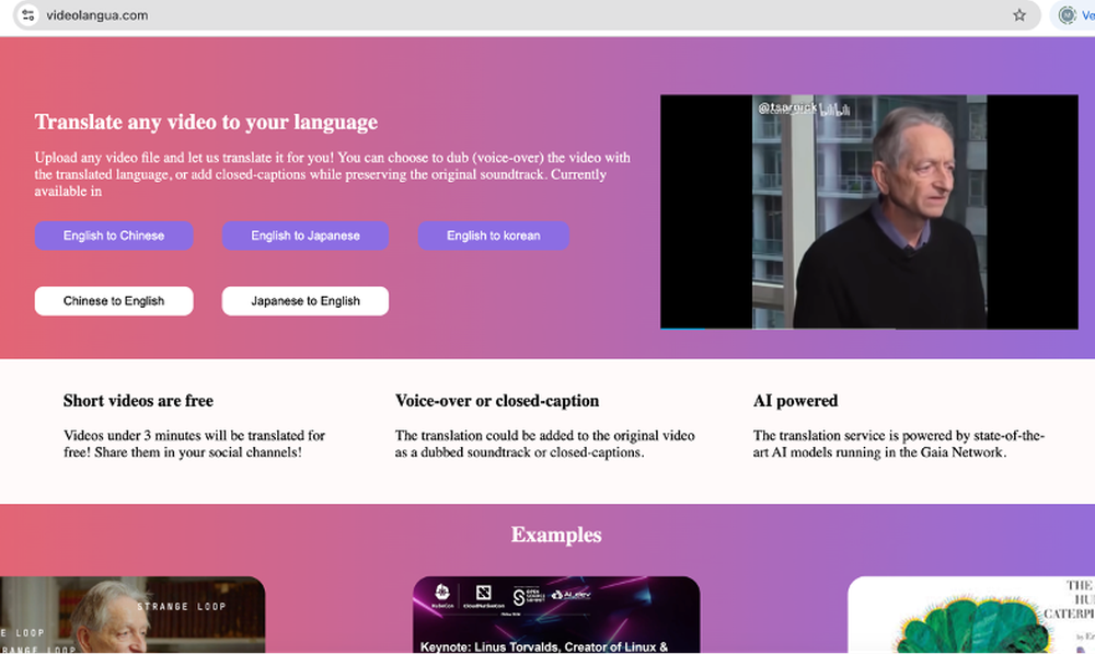 VideoLangua: Translate your video into another language with bilingual subtitles or voiceover
