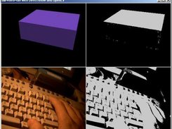 Webcam and video file thresholded in real-time with opencv