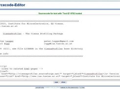The Vienna Profiler source code editing window.