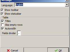 Settings window eng